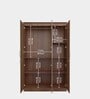 Sapporo 3 Door Wardrobe in Leon Teak finish with Full Mirror