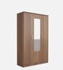Sapporo 3 Door Wardrobe in Leon Teak finish with Full Mirror