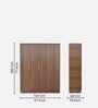 Sapporo 4 Door Wardrobe in Leon Teak Finish