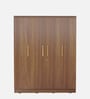 Sapporo 4 Door Wardrobe in Leon Teak Finish