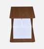 Sara Center Table In Classic Walnut And White Finish
