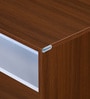 Sara Center Table In Classic Walnut And White Finish
