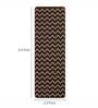 Brown Cotton 79 x 28 Inches Machine Made Floor Runner