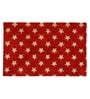 Red Coir Abstract Pattern 24X16 Inch Stain Resistant Door Mat