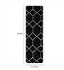 Black Microfibre 71 x 20 Inches Machine Made Floor Runner