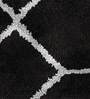 Black Microfibre 71 x 20 Inches Machine Made Floor Runner