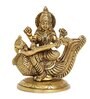 Saraswati Gold & Yellow Brass Idol