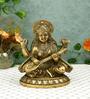 Saraswati Gold Brass Idol