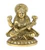 Saraswati Gold Brass Idol