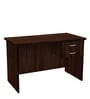 Sarcolite Office Table with 2 Drawers in Dark Walnut Colour