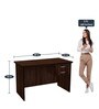 Sarcolite Office Table with 2 Drawers in Dark Walnut Colour