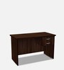 Sarcolite Office Table with 2 Drawers in Dark Walnut Colour