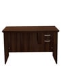 Sarcolite Office Table with 2 Drawers in Dark Walnut Colour