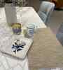 White Sareta 100% Cotton 14x72 Inches Floral Table Runner