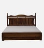 Sarni Sheesham Queen Size Bed In Scratch Resistant Provincial Teak Finish With Drawer Storage