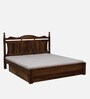 Sarni Sheesham Queen Size Bed In Scratch Resistant Provincial Teak Finish With Drawer Storage