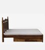 Sarni Sheesham Queen Size Bed In Scratch Resistant Provincial Teak Finish With Drawer Storage