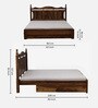 Sarni Sheesham Queen Size Bed In Scratch Resistant Provincial Teak Finish With Drawer Storage