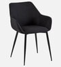 Sarra Fabric Arm Chair In Black Color
