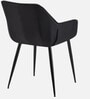 Sarra Fabric Arm Chair In Black Color