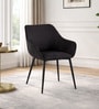 Sarra Fabric Arm Chair In Black Color