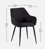 Sarra Fabric Arm Chair In Black Color