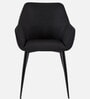 Sarra Fabric Arm Chair In Black Color