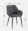 Sarra Fabric Arm Chair In Grey Color