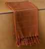 Rust Sateen Haze Striped Bath Towel 75 Cm