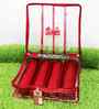 Red 4 Rod Bangle Box Jewellery Bag Organizer