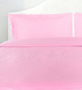 Pink Solid 210 TC Satin 1 Double King SizeBedsheet with 2 Pillow Covers