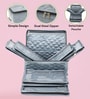 Grey Satin Makeup Jewellery Locker Organizer Box