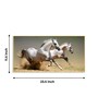 Satin Matt Running Horses Glass Finish Horizontal Wall Art