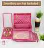 Pink Satin Necklace Jewellery Organizer Bag with 5 Pouches
