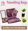 Purple Satin Necklace Jewellery Organizer Bag with 5 Pouches