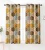 Satin Semisheer 5 Feet Set of 2 Eyelet Curtains