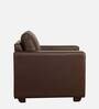 Sato Leatherette 1 Seater Sofa In Texas Brown Colour