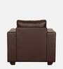 Sato Leatherette 1 Seater Sofa In Texas Brown Colour