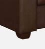 Sato Leatherette 1 Seater Sofa In Texas Brown Colour