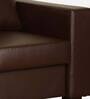 Sato Leatherette 1 Seater Sofa In Texas Brown Colour