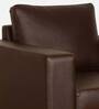 Sato Leatherette 1 Seater Sofa In Texas Brown Colour