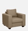Sato Fabric 1 Seater Sofa in Beige Colour