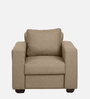 Sato Fabric 1 Seater Sofa in Beige Colour