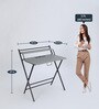 Sato Metal Foldable Study Table in Grey Finish