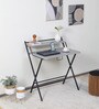 Sato Metal Foldable Study Table in Grey Finish