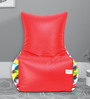 Sattva Cubes Printed Kids XXL Chair Bean Bag with Beans in Red Colour