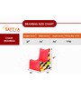 Sattva Cubes Printed Kids XXL Chair Bean Bag with Beans in Red Colour