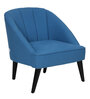Umag Fabric Barrel Chair in Blue Colour