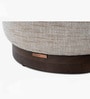 Saturn Pouf In Dark Walnut Finish