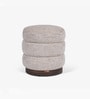 Saturn Pouf In Dark Walnut Finish